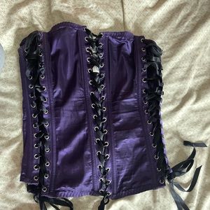 Purple Satin Corset Bustier *SOLD* ON DEPOP
